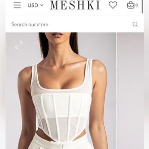 While corset top